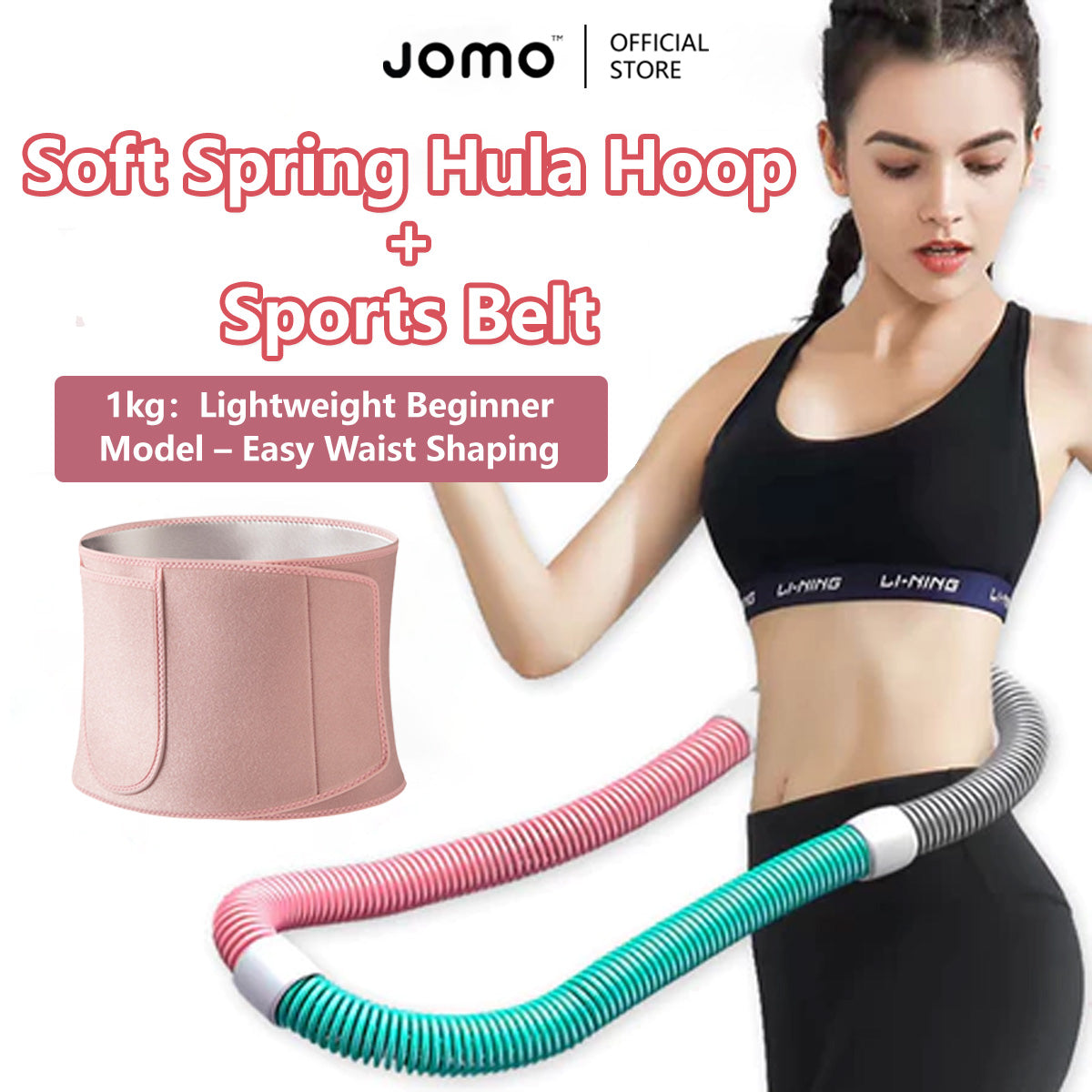 Soft Spring Hula Hoop Compact Waist Trainer Portable Exercise Ring for Weight Loss and Core Training