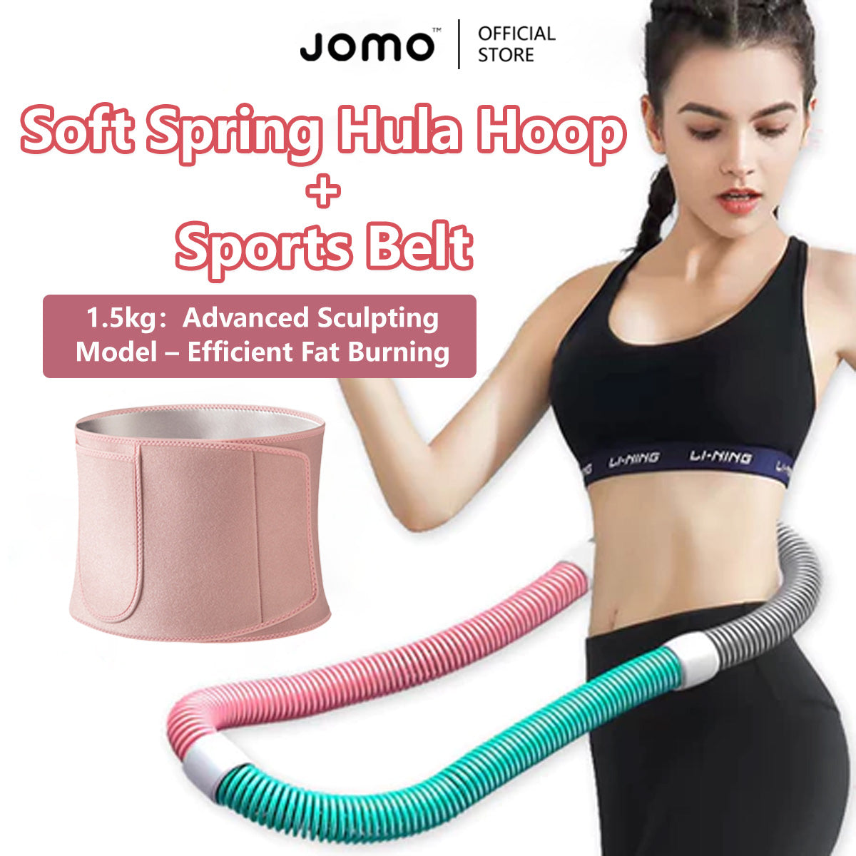 Soft Spring Hula Hoop Compact Waist Trainer Portable Exercise Ring for Weight Loss and Core Training