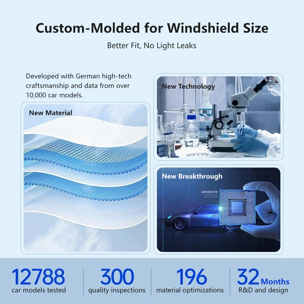Retractable Car Sunshade Car Visor Built-in hear insulation UPF50+