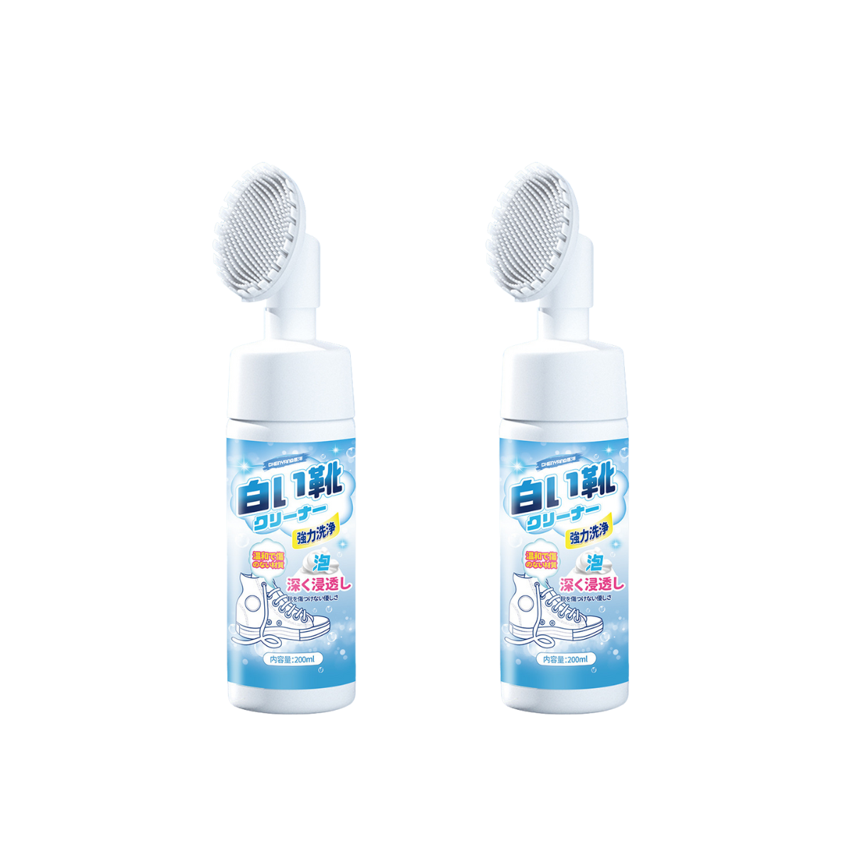 【Buy 1 get 1 FREE @$9.9!】Shoe Cleaner with Brush White Shoe Dry Cleaner Stain Removal Shoe Whitening & Care (200ml)