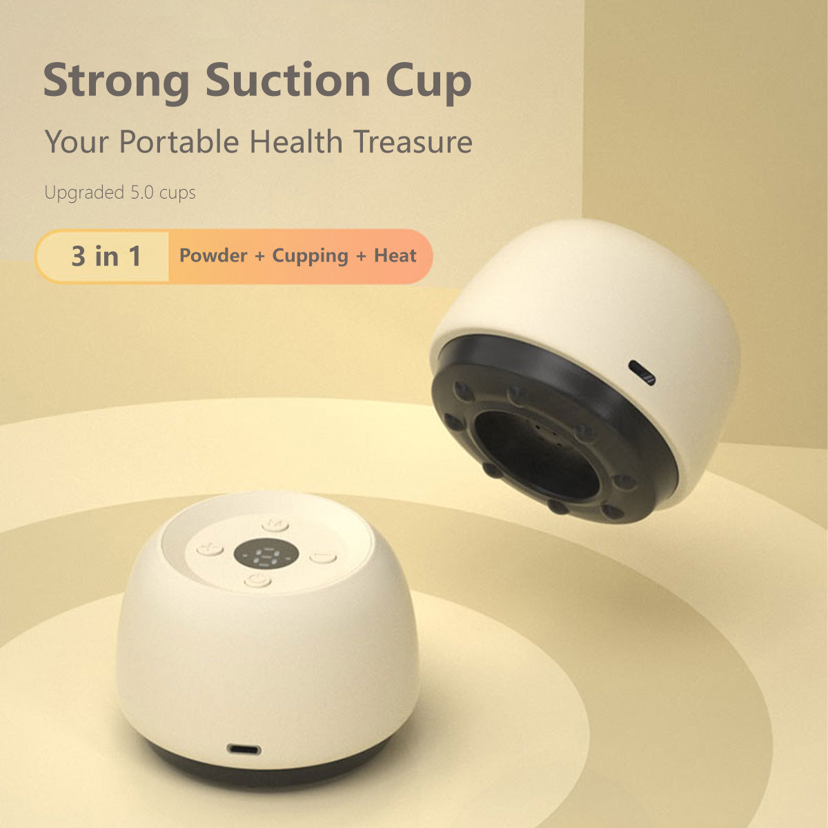 Portable Electric Guasha Massage 8 Level Gear Adjustment Type-c Charging Lightweight Hot Compress Massager