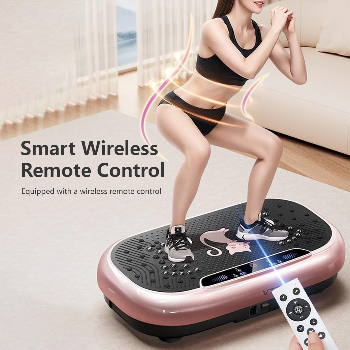 JOMO Vibration Platform Machine 300 Adjustable Levels 9 Workout Modes Bluetooth Music & Magnetic Massage for Home Fitnes