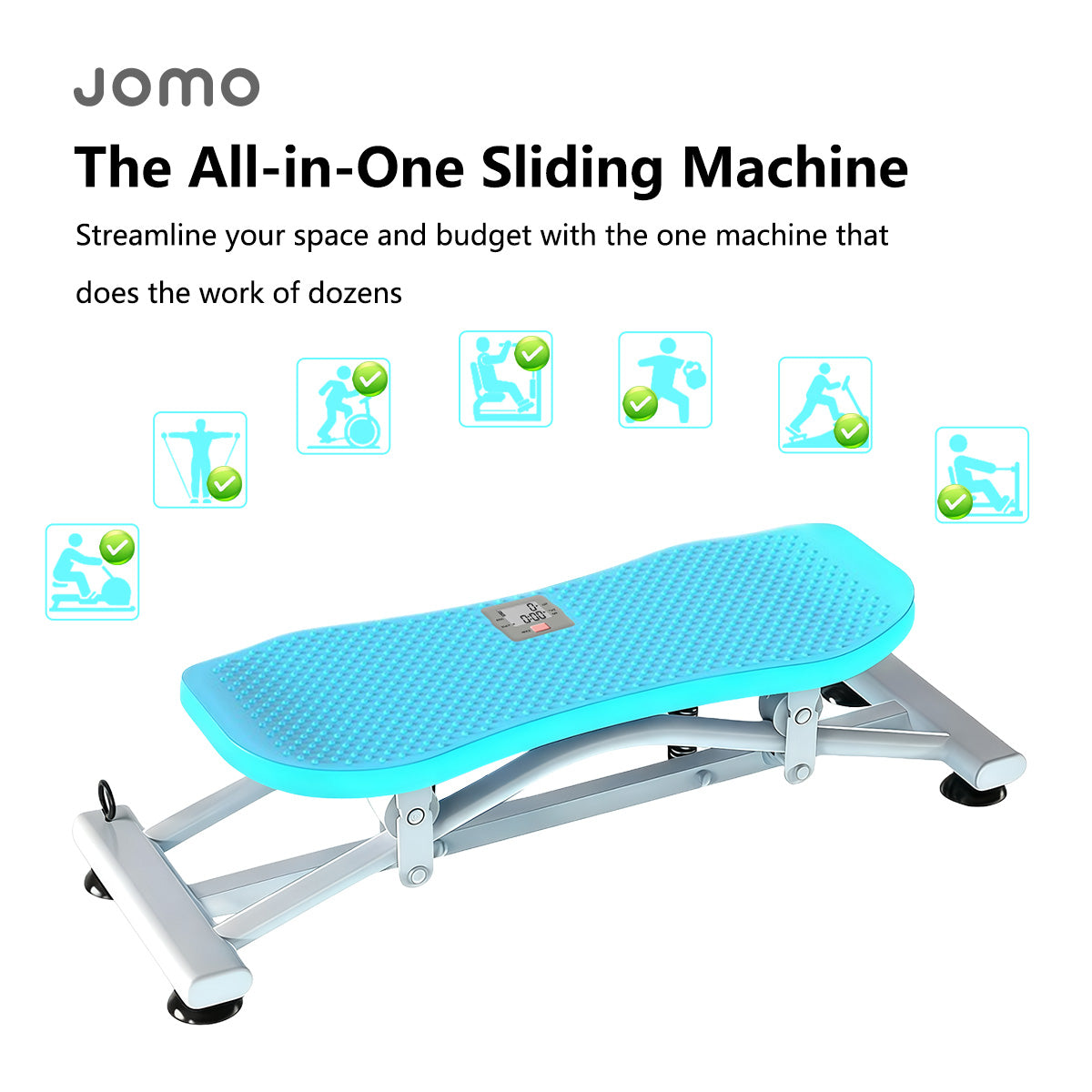 JOMO All-in-One Sliding Ski Machine Full Body Workout Machine for All Levels Silent Training