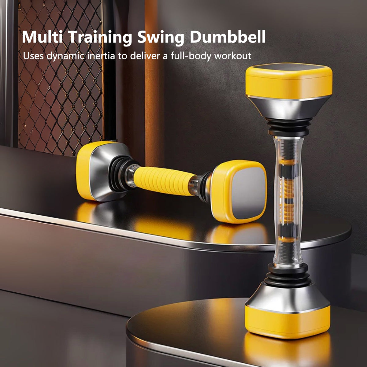 JOMO Adjustable Swing Dumbbell 10-30kg ABS Steel Full Body Home Gym Trainer Adjustable Resistance
