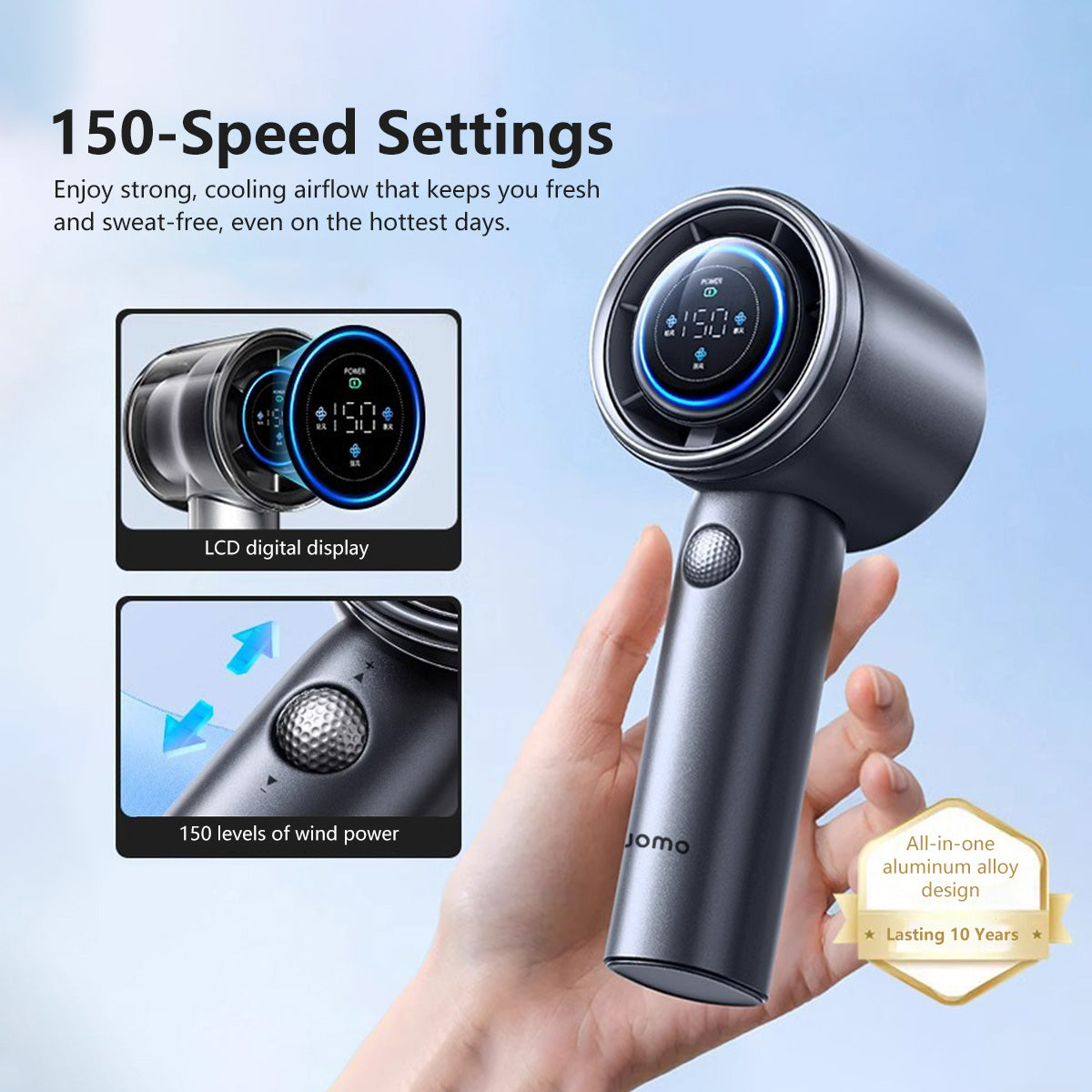 JOMO Portable High Speed Handheld Fan
