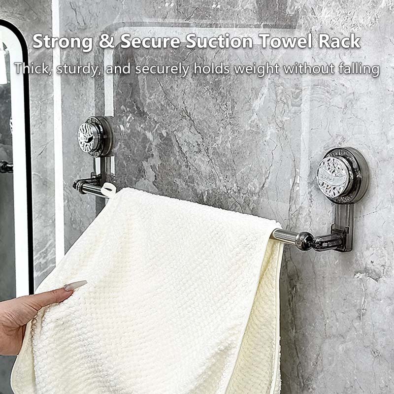 Adjustable Towel Rack ā Drill-Free, 180° Rotating, Adjustable Wall-Mounted, Strong Suction, Space-Saving