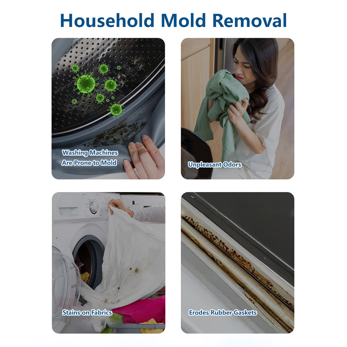 Multipurpose Mold Remover Spray Fast-Acting Spray Penetrates Deep Eliminates Stains & Odors Safe for Home Use (350ml)