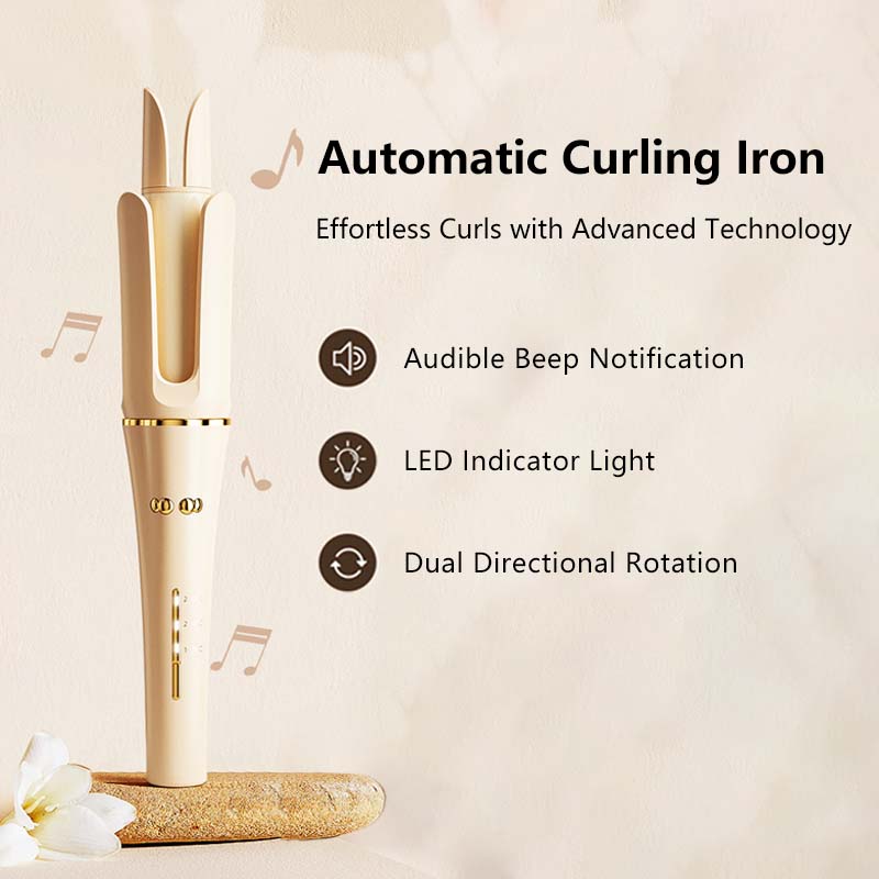 Premium Automatic Hair Curling Iron with Rotating Ceramic Barrel Fast Heat Anti-Frizz Styling Tool