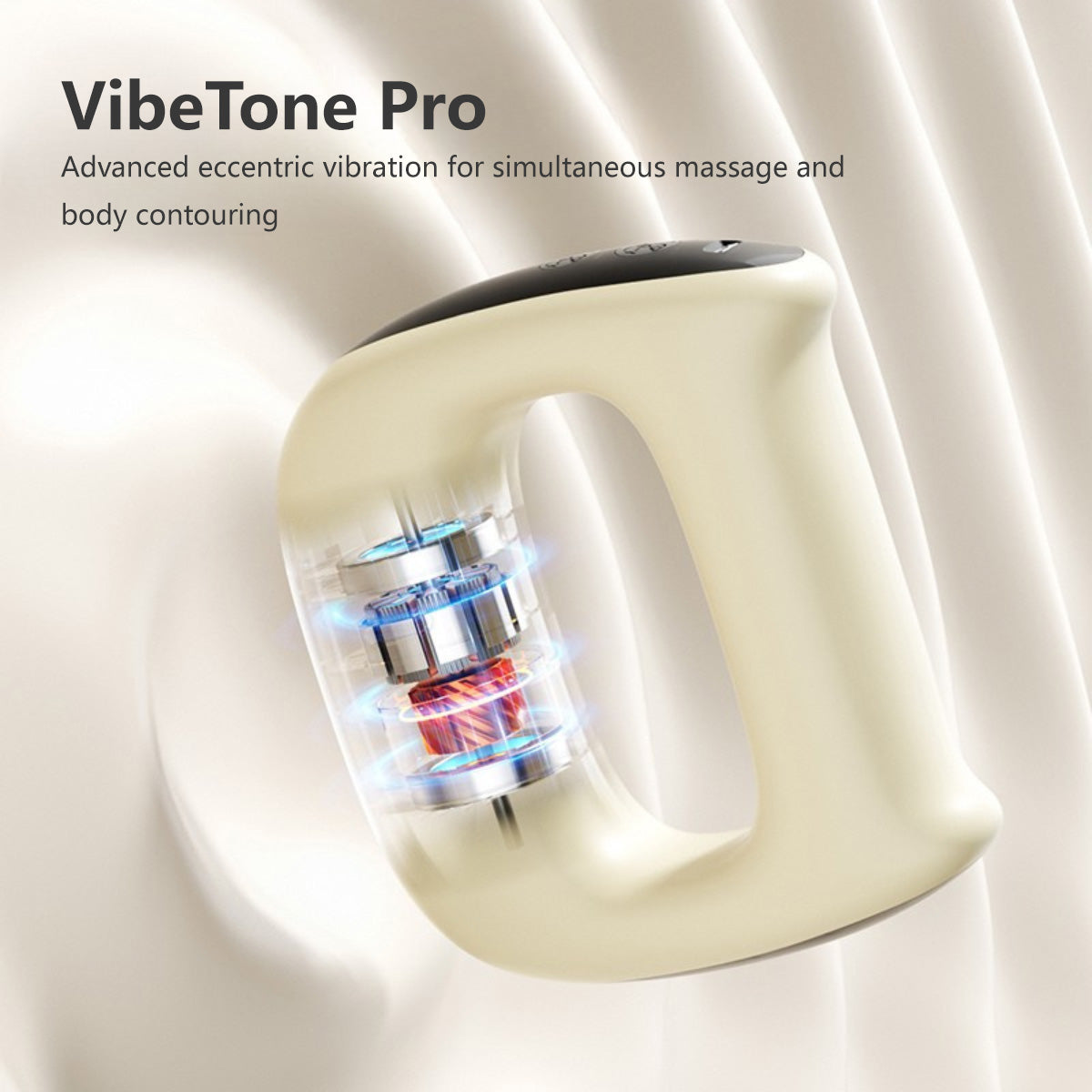 JOMO 2-in-1 Fascia Massage Ring Abdominal Toning Muscle Relax 5 Levels Vibration Rechargeable