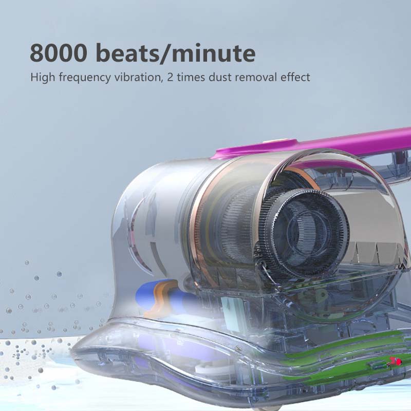 Cordless Dust Mite Vacuum Strong Suction 8000 Beats per Minute 10000pa Suction Power