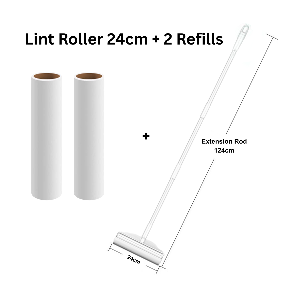 Sticky Lint Roller 24cm Wide Roller Powerful Adhesive Fiber-Friendly Design Budget-Friendly