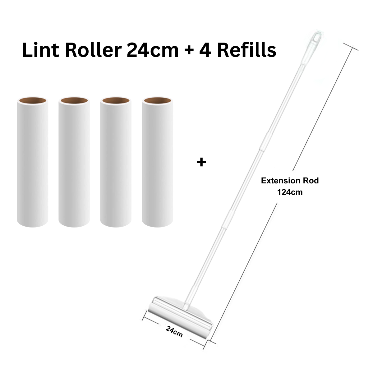 Sticky Lint Roller 24cm Wide Roller Powerful Adhesive Fiber-Friendly Design Budget-Friendly