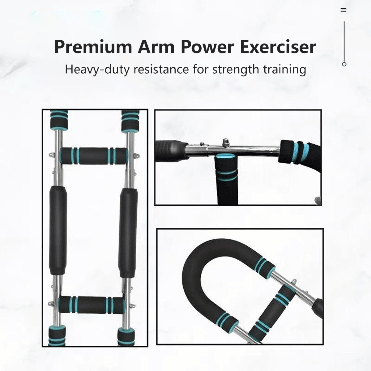 JOMO Twister Arm Trainer U-Shaped Arm Exerciser 20KG to 50KG Steel Spring for Shoulder Chest & Arm Workout Foam Grip