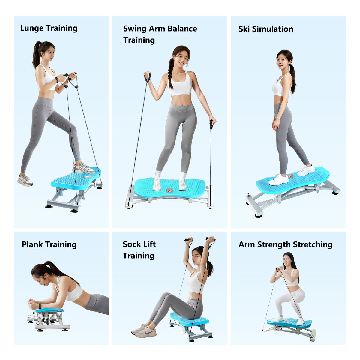 JOMO All-in-One Sliding Ski Machine Full Body Workout Machine for All Levels Silent Training