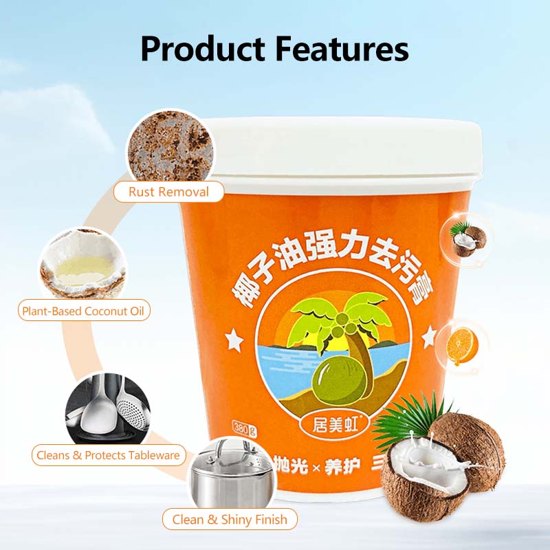 Coconut Oil Cleaning Creamβ Powerful Stain Remover for Grease, Rust & Burnt Stains β Multi-Surface Cleaner for Kitchen