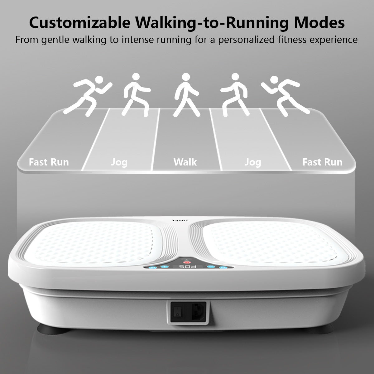 Vibration Machine Exercise Board Home Fitness Bluetooth Strong Vibration LCD Display 250kg Durable
