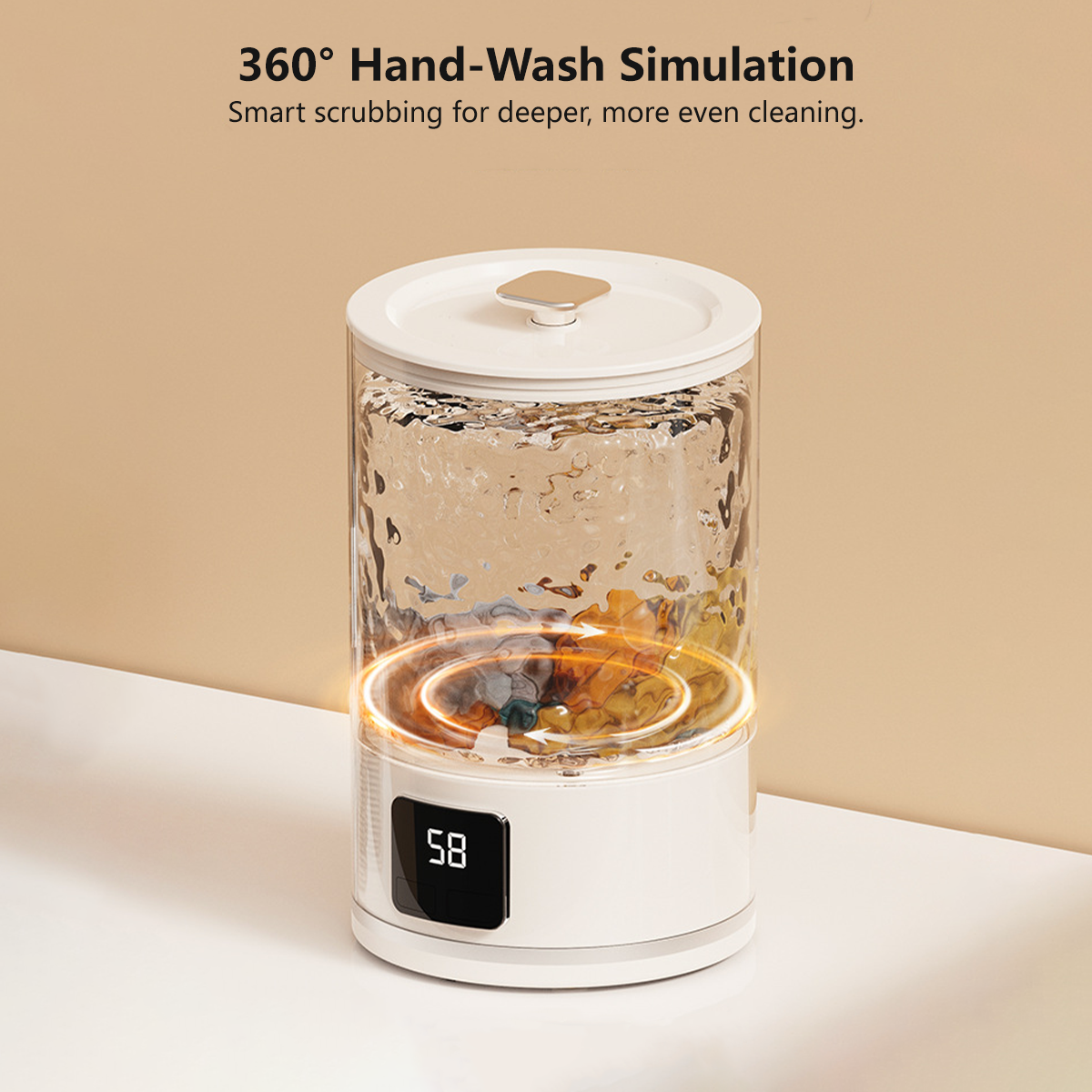 Wireless Blue Light Sterilization Mini Washing Machine Portable Washer Underwear Socks Laundry Cup