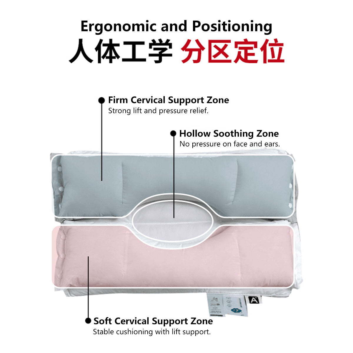 Double Layer Cervical Pillow Detachable Multi-Purpose Neck Support Pillow