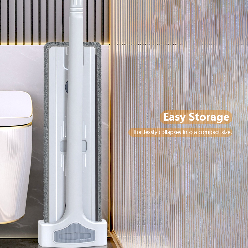 Portable Flat Floor Mop Wet and Dry Mop For Home Cleaning Powerful Absorption Microfibre Cloth