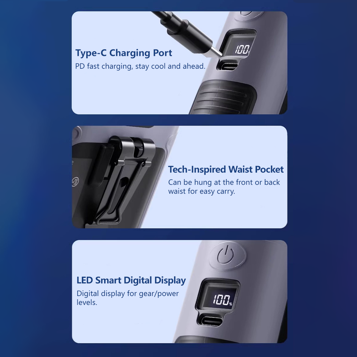 Portable Waist Fan 10000mAh