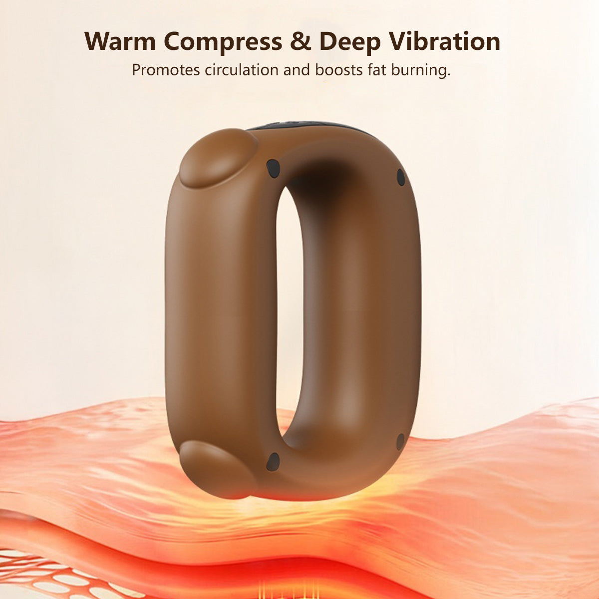 JOMO 2-in-1 Fascia Massage Ring Heat Compress Hands-Free Vibrating Deep Muscle Relaxer
