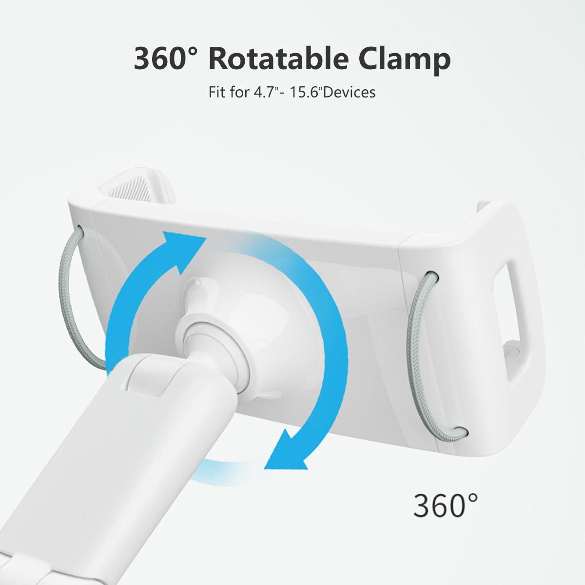 Multifunctional Pillow with Phone Holder Tablet Holder Flexible Arm Design 360° Rotatable Clamp