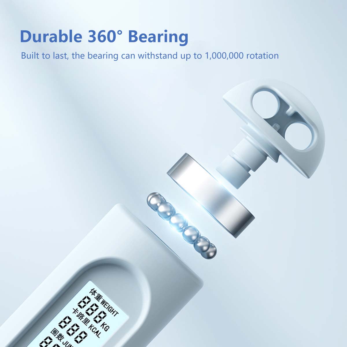【SG Ready Stocks】Smart Digital Skipping Rope Countdown and Timer Features Weight Blocks and Adjustable Rope Length