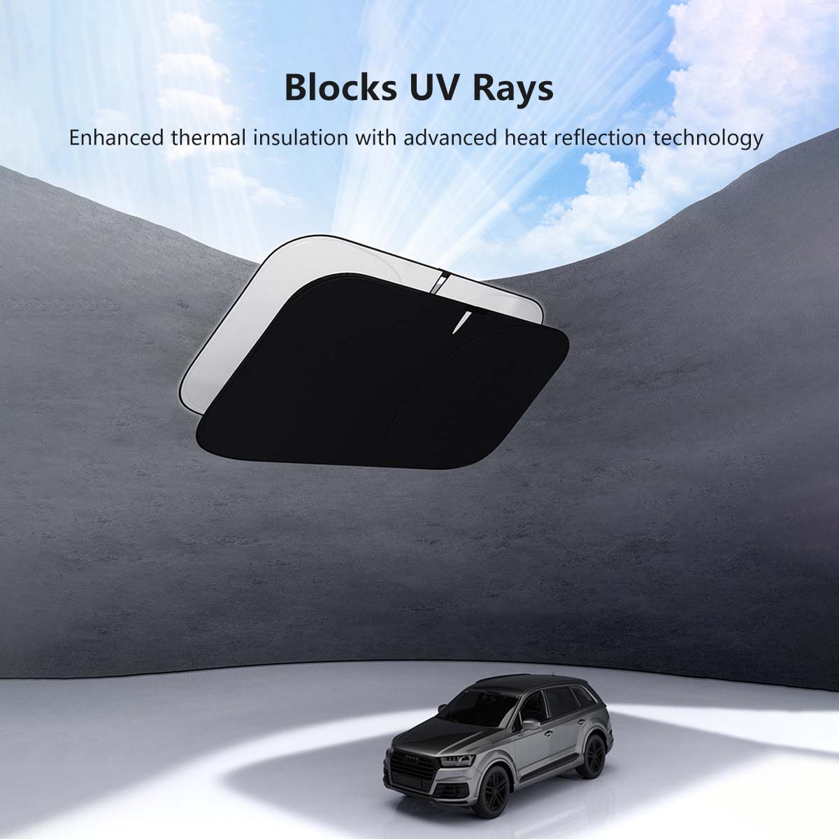 Retractable Car Sunshade Car Visor Built-in hear insulation UPF50+