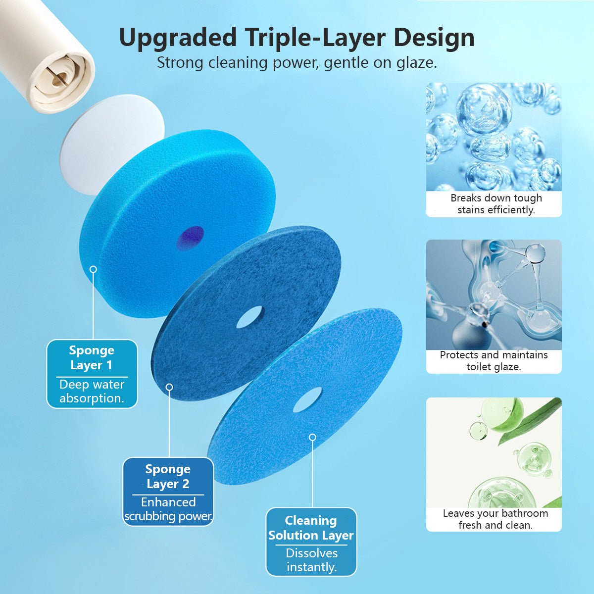 Scented Disposable Toilet Brush Fresh-Scent Disposable Toilet Cleaning Brush