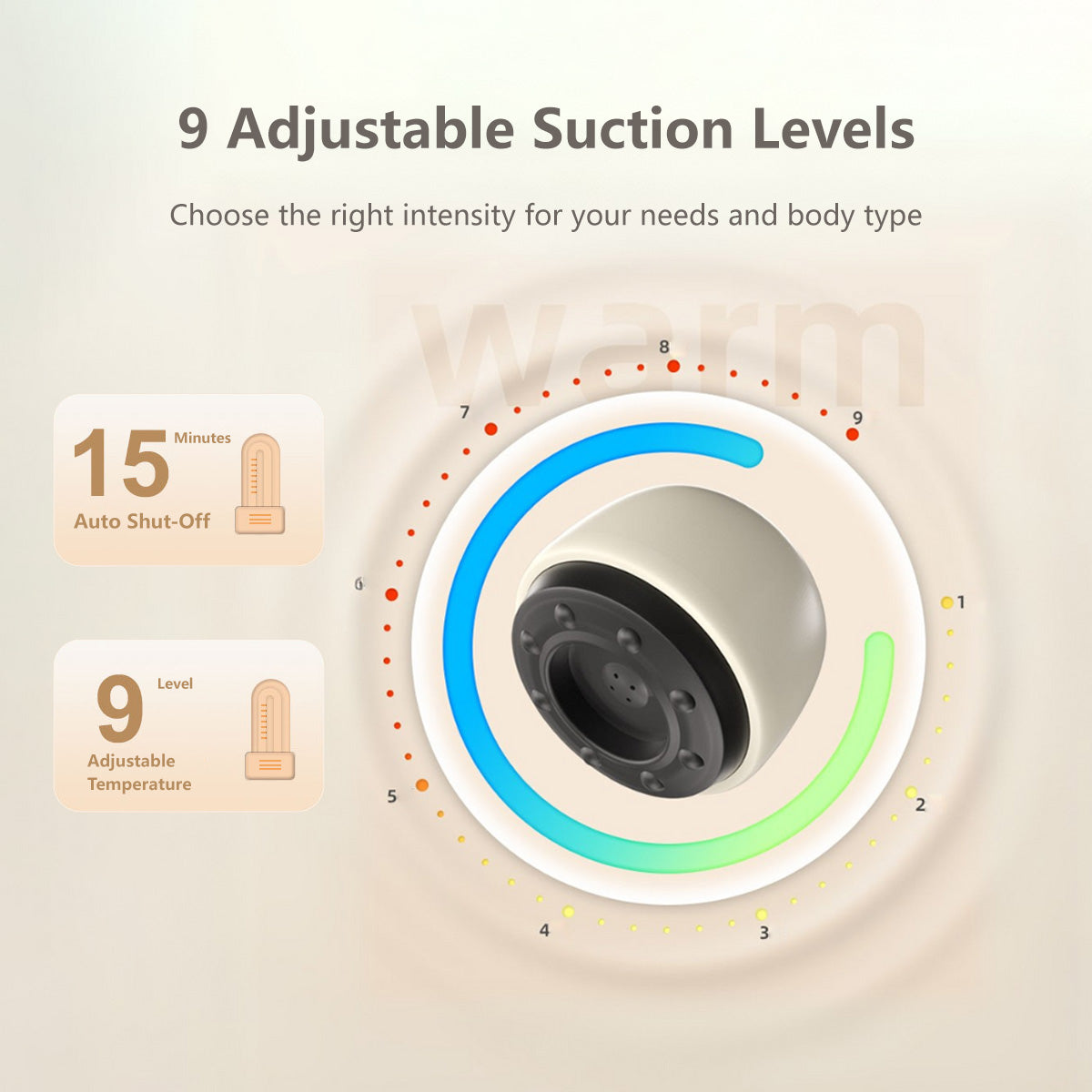 Portable Electric Guasha Massage 8 Level Gear Adjustment Type-c Charging Lightweight Hot Compress Massager