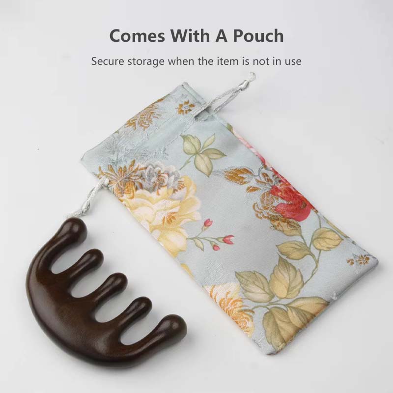 Multifunctional Massage Comb Sandalwood Meridian Massage Comb Helps Improve Blood Circulation