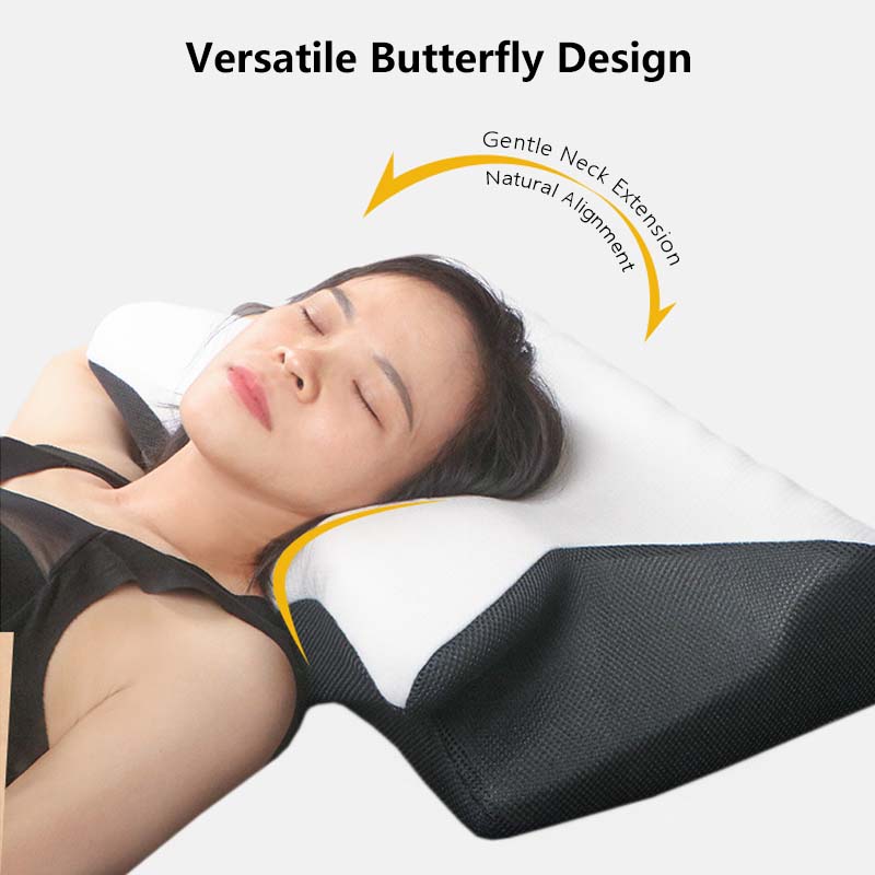 Butterfly Orthopedic Memory Pillow - Ergonomic Neck Support, Slow Rebound, for Back, Side & Stomach Sleepers