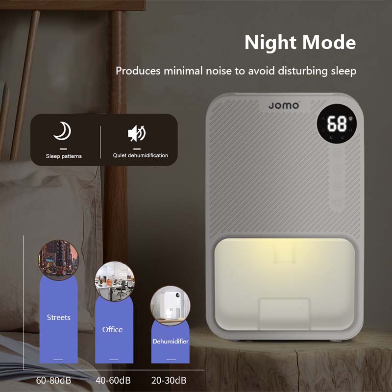 Portable Dehumidifier with LCD Display Touch Function Colour Full Night Light Sleep Mode Timer