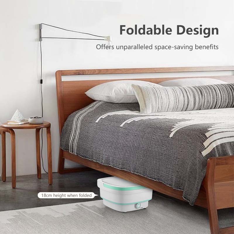 Foldable Washing Machine Portable Electronic Mini Washing Machine with drain basket