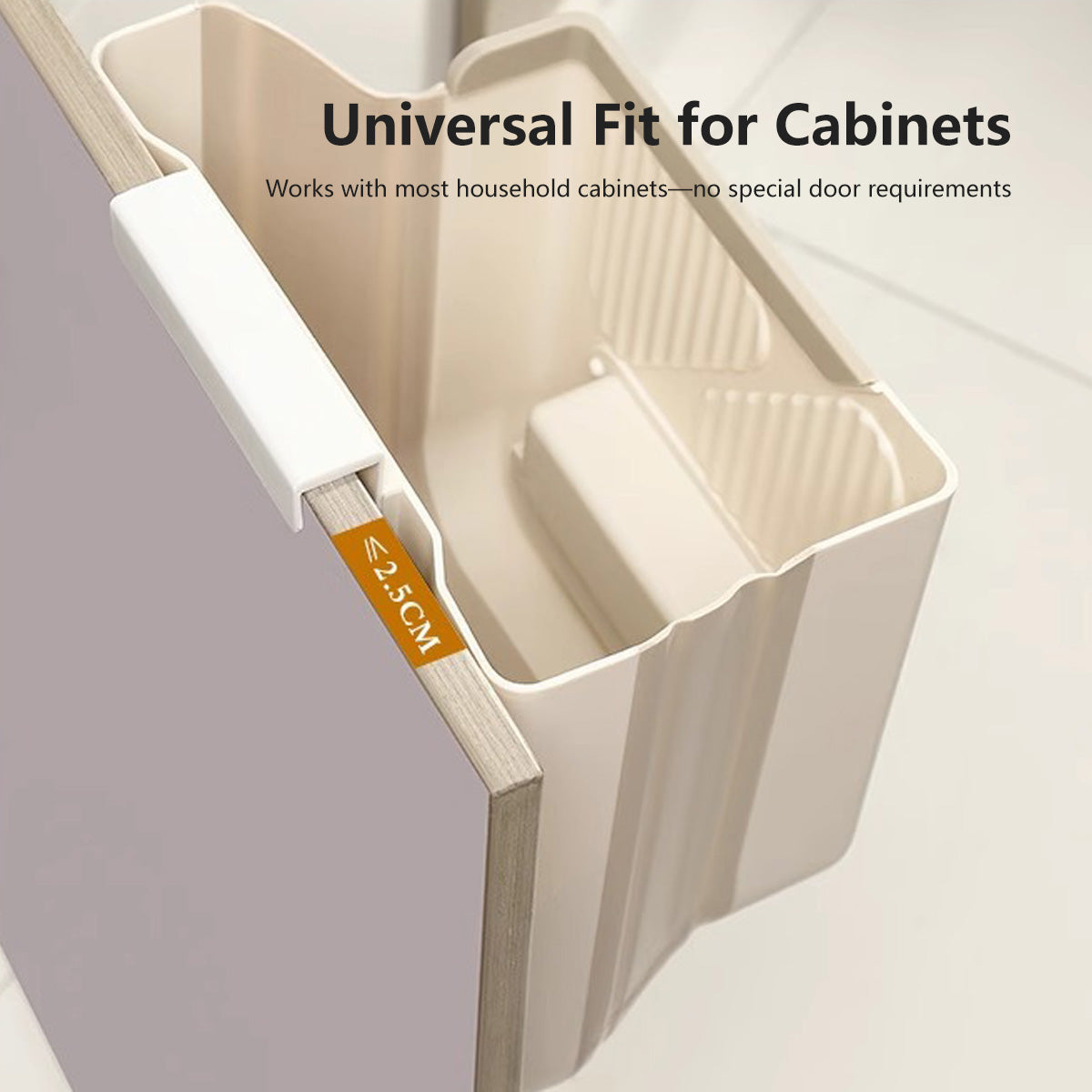 2-in-1 Hanging Foldable Garbage Bin 4L Dry and Wet Bins Garbage Bin Dust Bin Trash Can Rubbish Bin