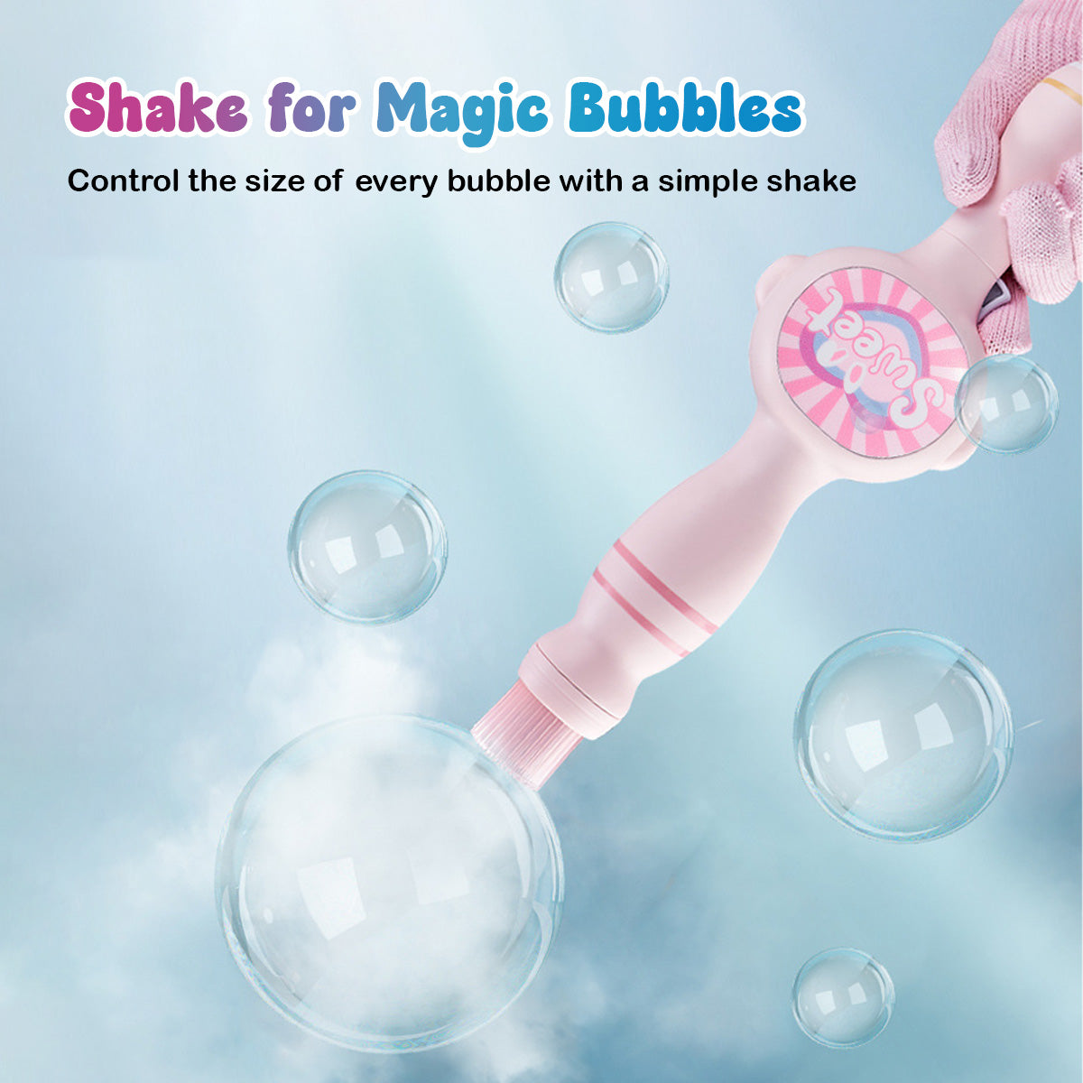 Magic Smoke Bubble Machine with LED Lights & Music - Automatic Bubble Blower Toy for Kids