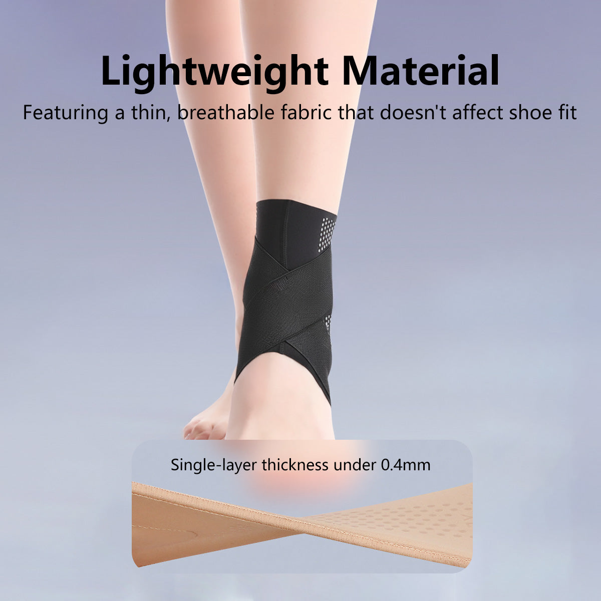 JOMO Ankle Brace Support Sprain Protection Ultra-Thin 0.1mm Straps Wear with Shoes Lightweight