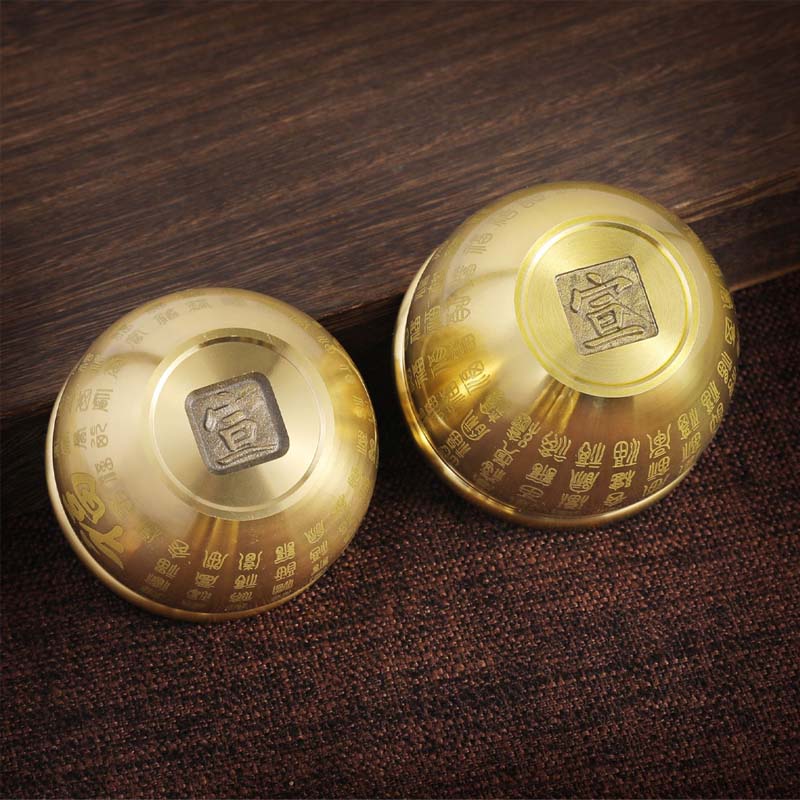 Brass Baifu Blessings Wealth Jar 黄铜百福缸 浮雕百福缸 激光百福缸 实心砂金小元宝