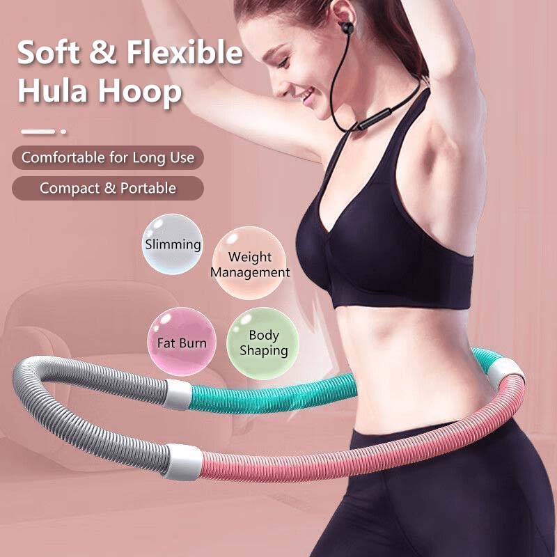 Soft Spring Hula Hoop Compact Waist Trainer Portable Exercise Ring for Weight Loss and Core Training