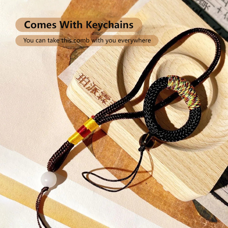 Multifunctional Massage Comb Sandalwood Meridian Massage Comb Helps Improve Blood Circulation