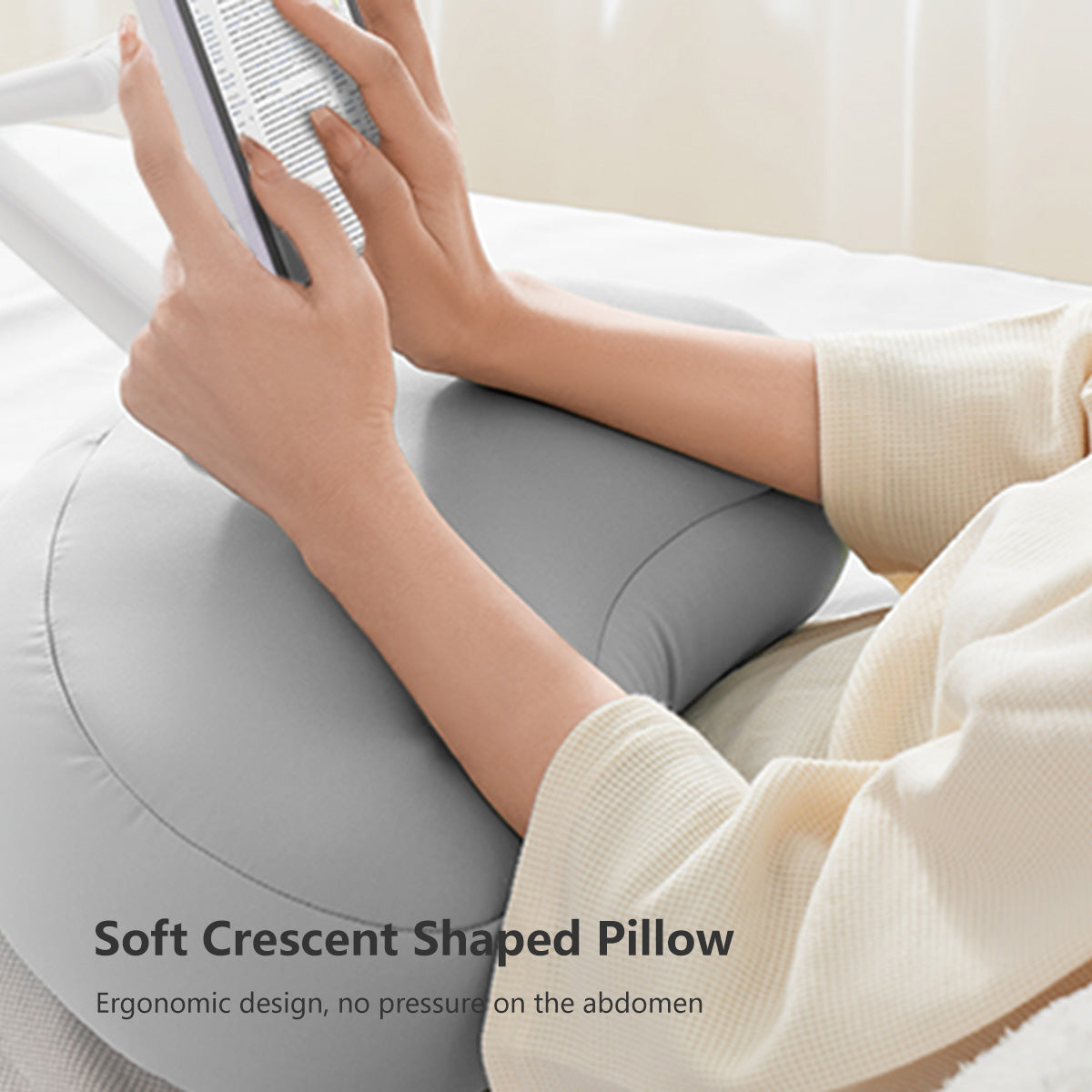 Multifunctional Pillow with Phone Holder Tablet Holder Flexible Arm Design 360° Rotatable Clamp