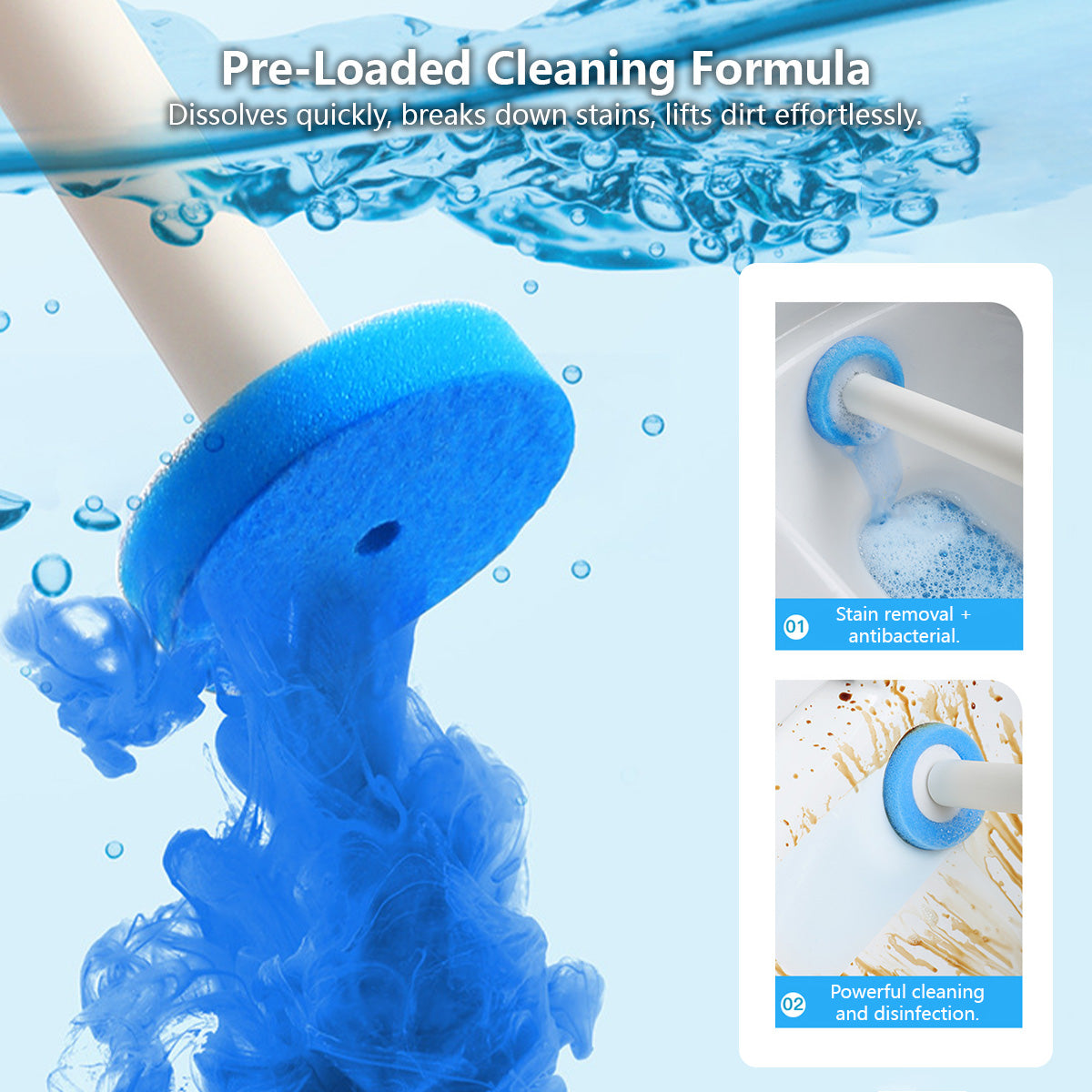Scented Disposable Toilet Brush Fresh-Scent Disposable Toilet Cleaning Brush