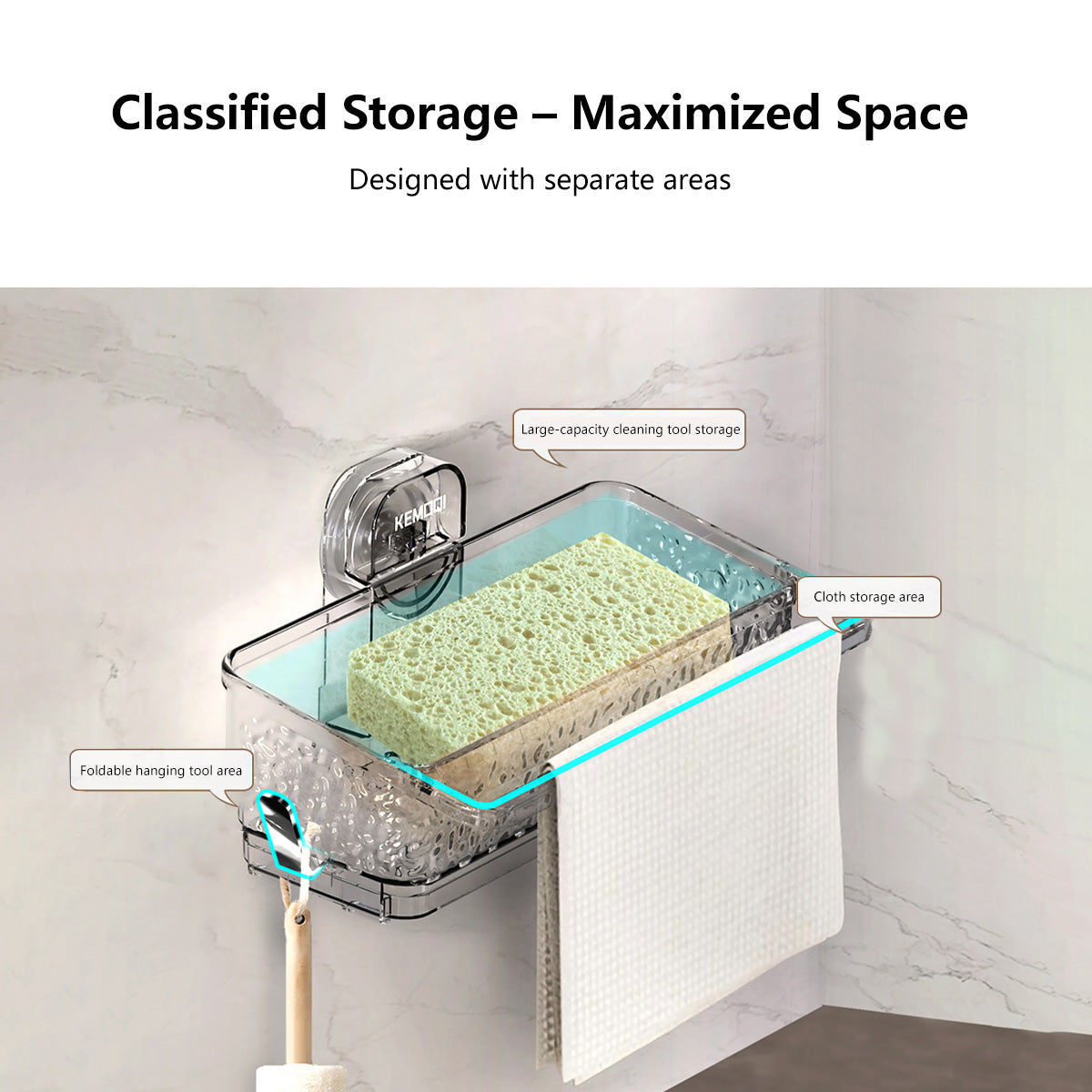 Multi-Function Storage Rack Strong Load Bearing Waterproof Easy Installation