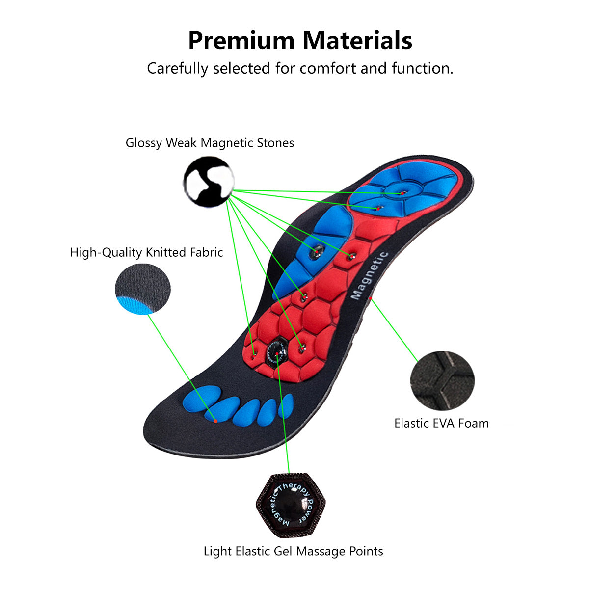 Magnetic Therapy Massage Insoles Magnetic Therapy Shoe Pad