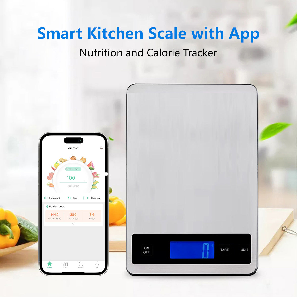 ✨Smart Kitchen Scale ✨ Smart Unit Conversion High Precision 1g LCD Display with Backlight Tare Function