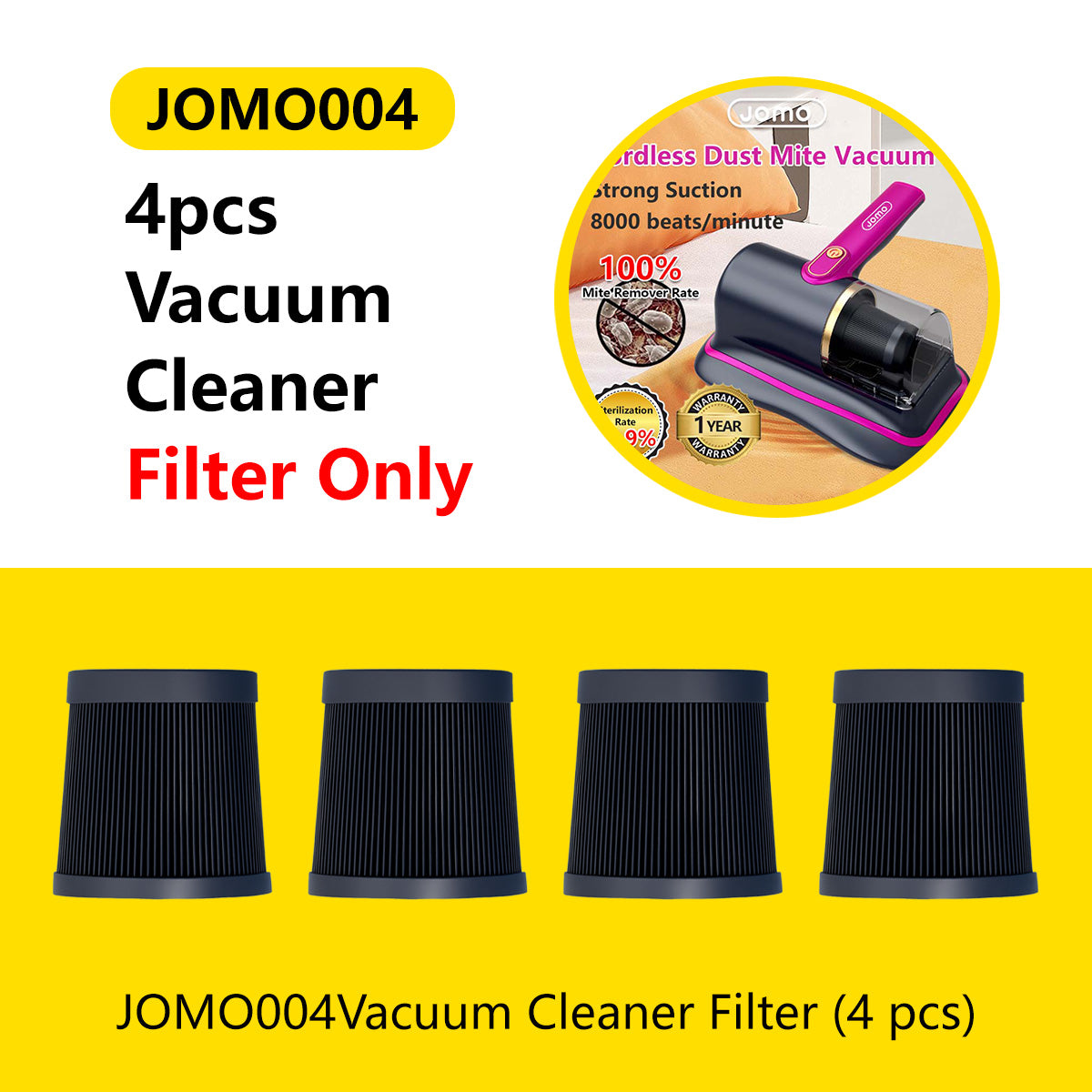 Filters for JOMO Dust Mite Vacuum