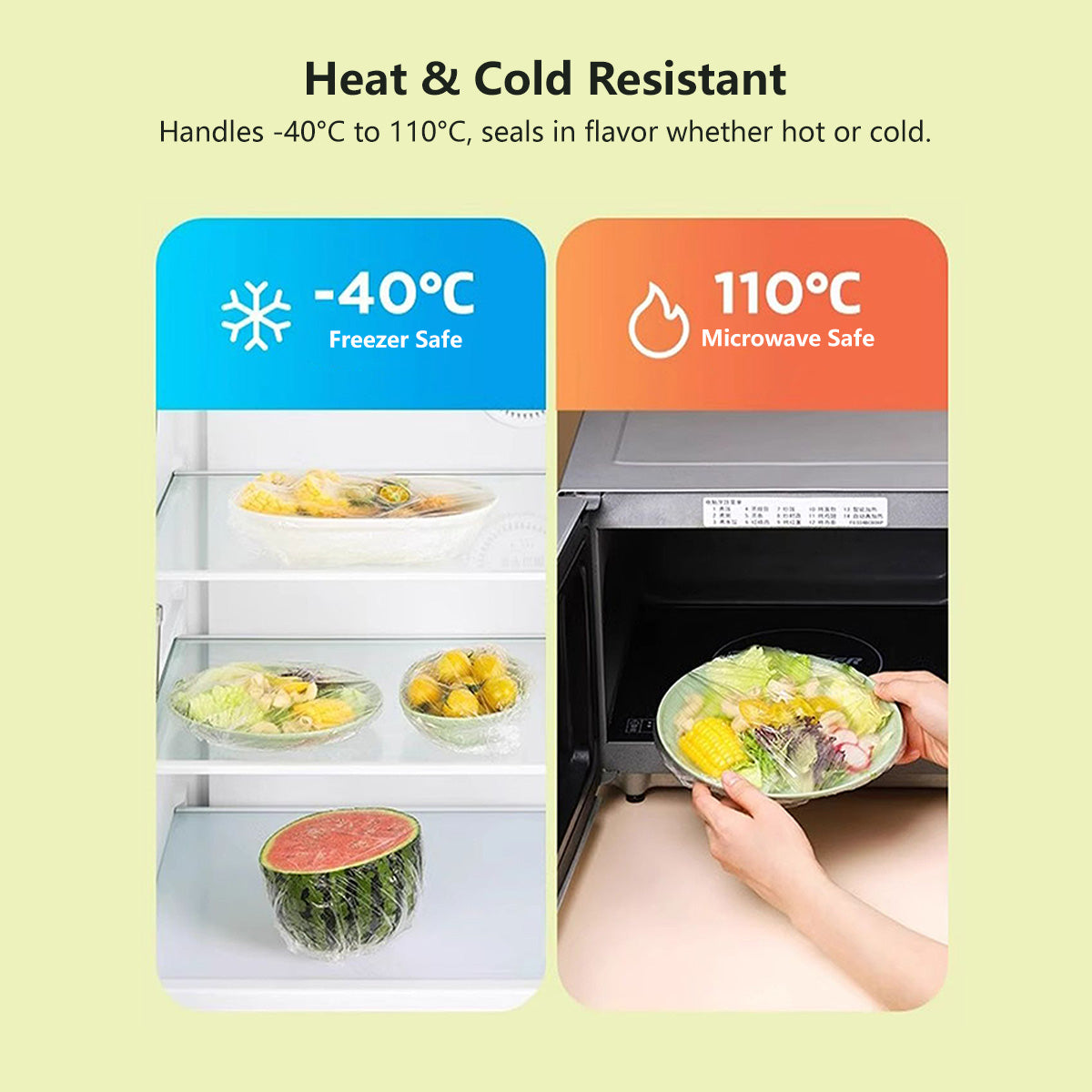 Disposable Food Wrap Wall-Mounted Stretchable & Eco-Friendly Free Hook (500pcs/pack)