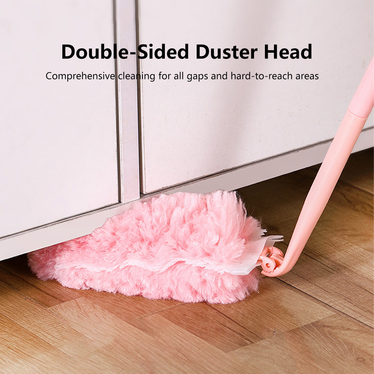 Dual-Purpose Duster with Detachable Handles Dry and Wet Use Flexible Handle Extandable Handle
