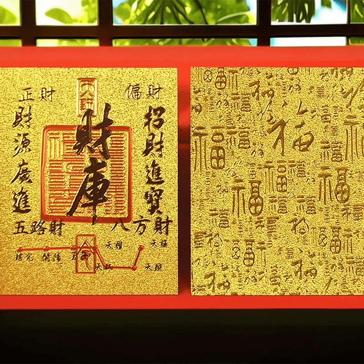 【3 pcs for $9.90!】Treasury Supplement Imitation Gold Foil Phone Sticker 财库仿金箔手机贴 Wealth and Prosperity Sticker