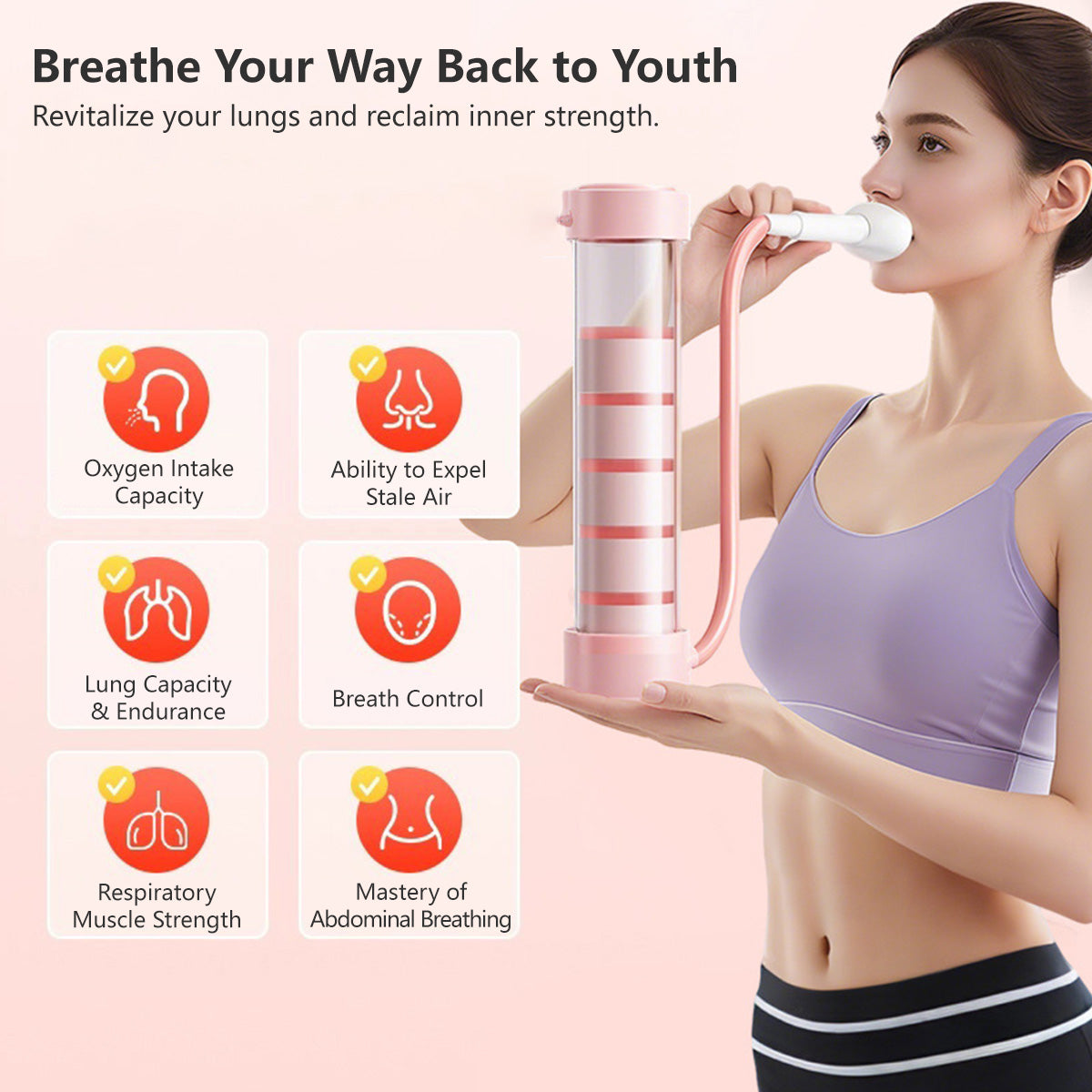 Weighted Breathing Dumbbell Oxygen Training Breathe Fit Unisex